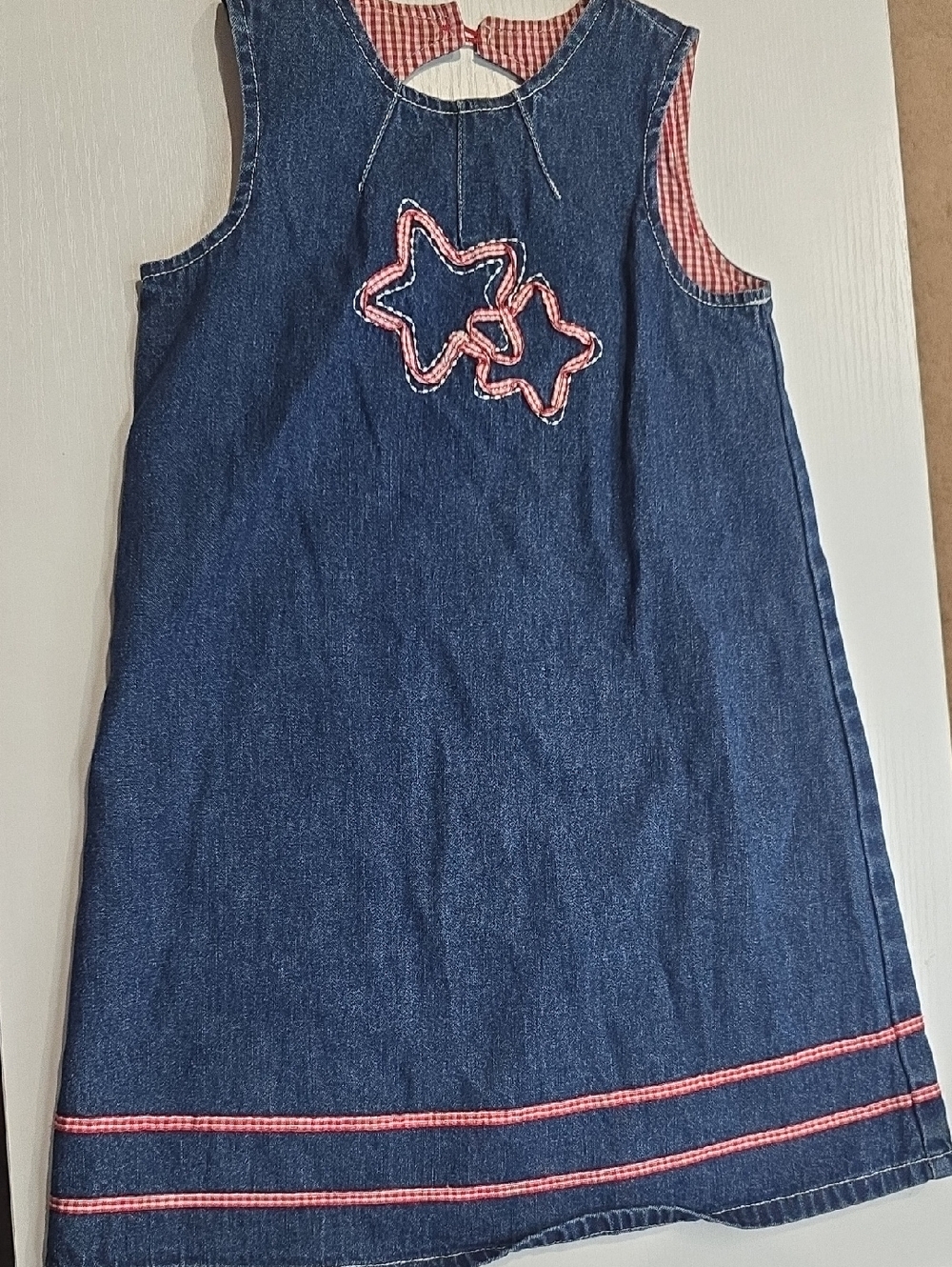 Vintage So 4th Star Denim Dress. 4th Of July Style. EUC 5t.